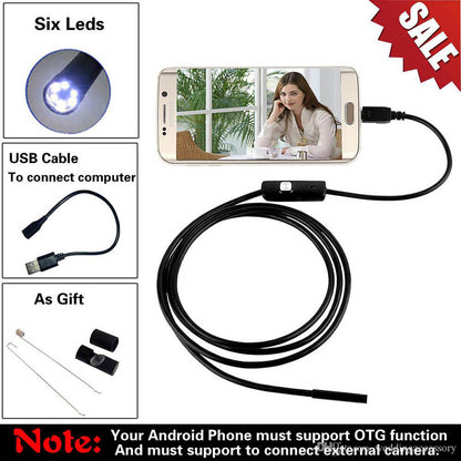 11.5 feet endoscope cable camera with 6 led lights