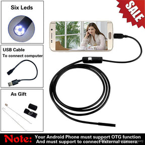 11.5 feet endoscope cable camera with 6 led lights