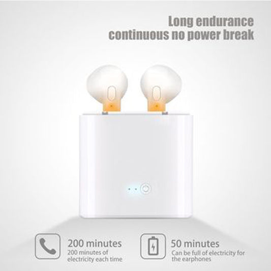 Wireless bluetooth i7s earbuds, earphones+charging box