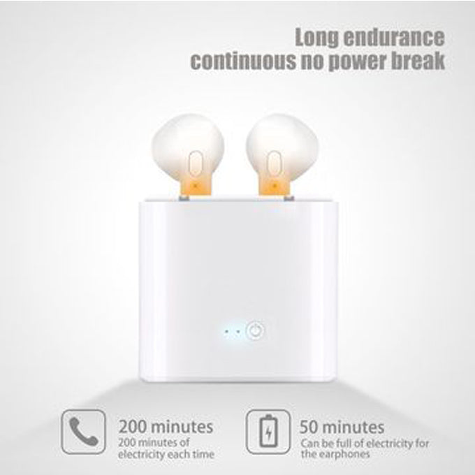 Wireless bluetooth i7s earbuds, earphones+charging box