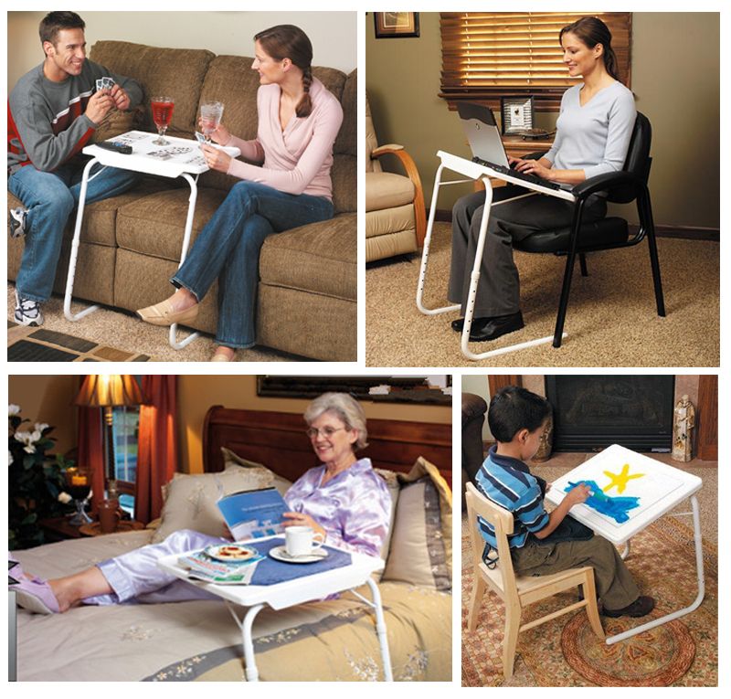 Multi-functional adjustable table mate iv with cup holder