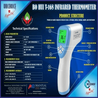 Widecare non contact digital infrared forehead thermometer