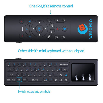 Air mouse js6/t6 keyboard with touch pad