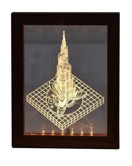 Burj khalifa acrylic frame - brown