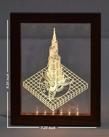 Burj khalifa acrylic frame - brown