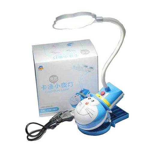 Rechargeable flexible doraemon led table lamp with clip