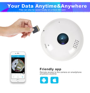Led bulb cctv camera with motion detection