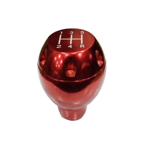 Metal gear knob - red