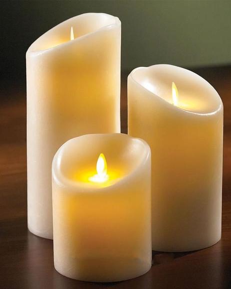 Electric wax candle large - off white