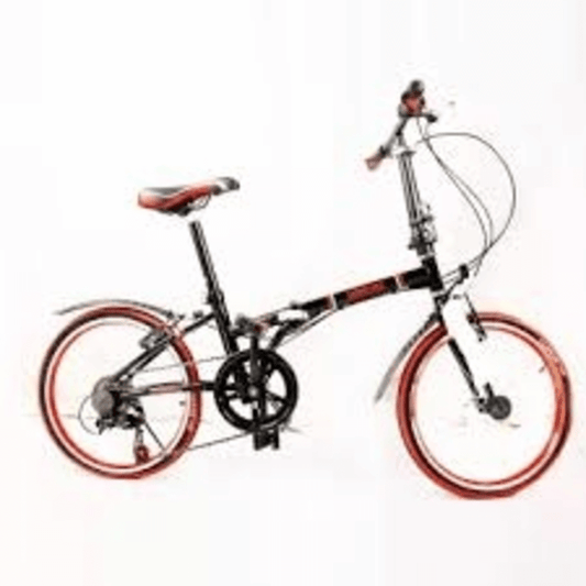 Wagei 6 gears foldable adult bicycle red