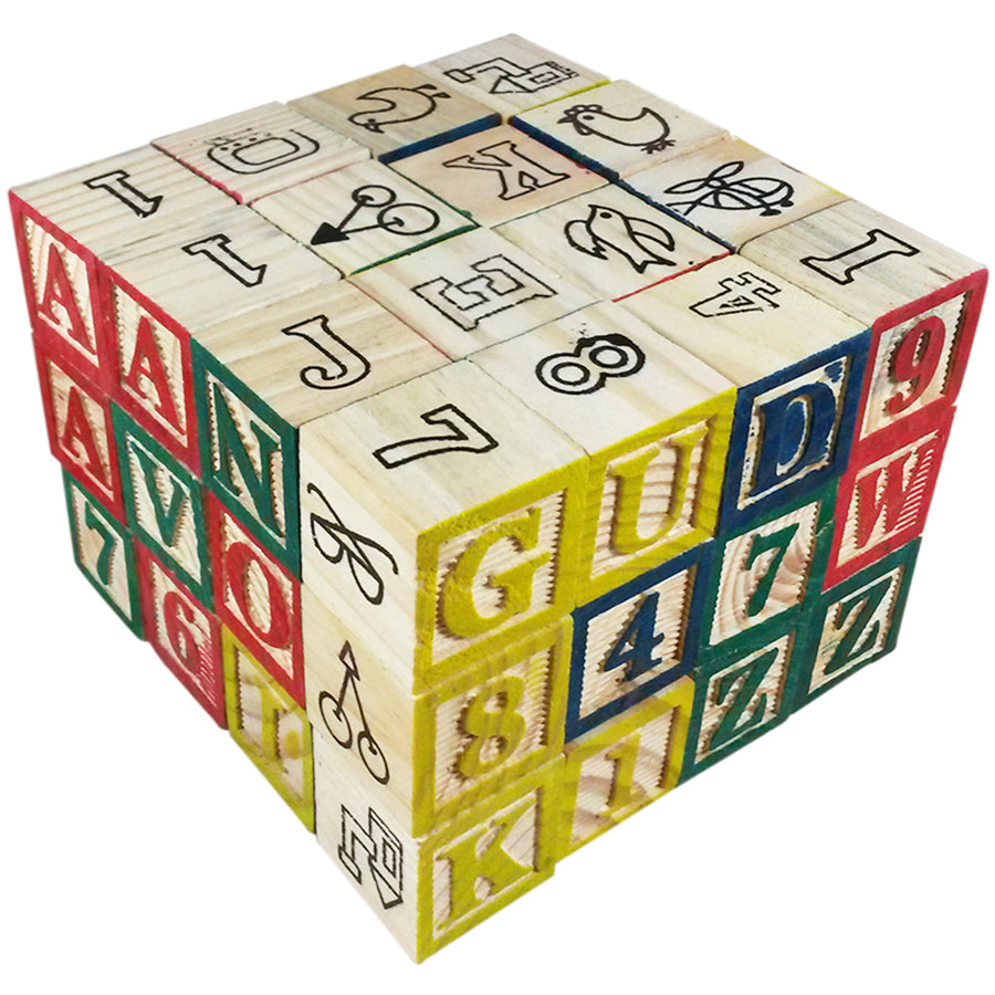 Abc wood blocks - large
