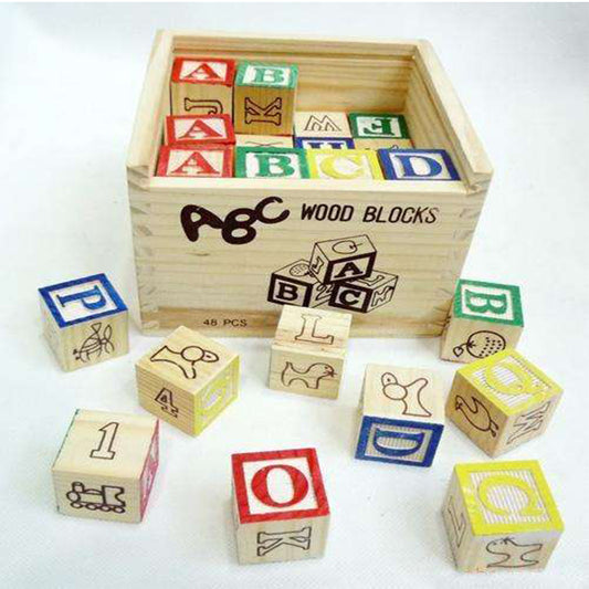Abc wood blocks - large