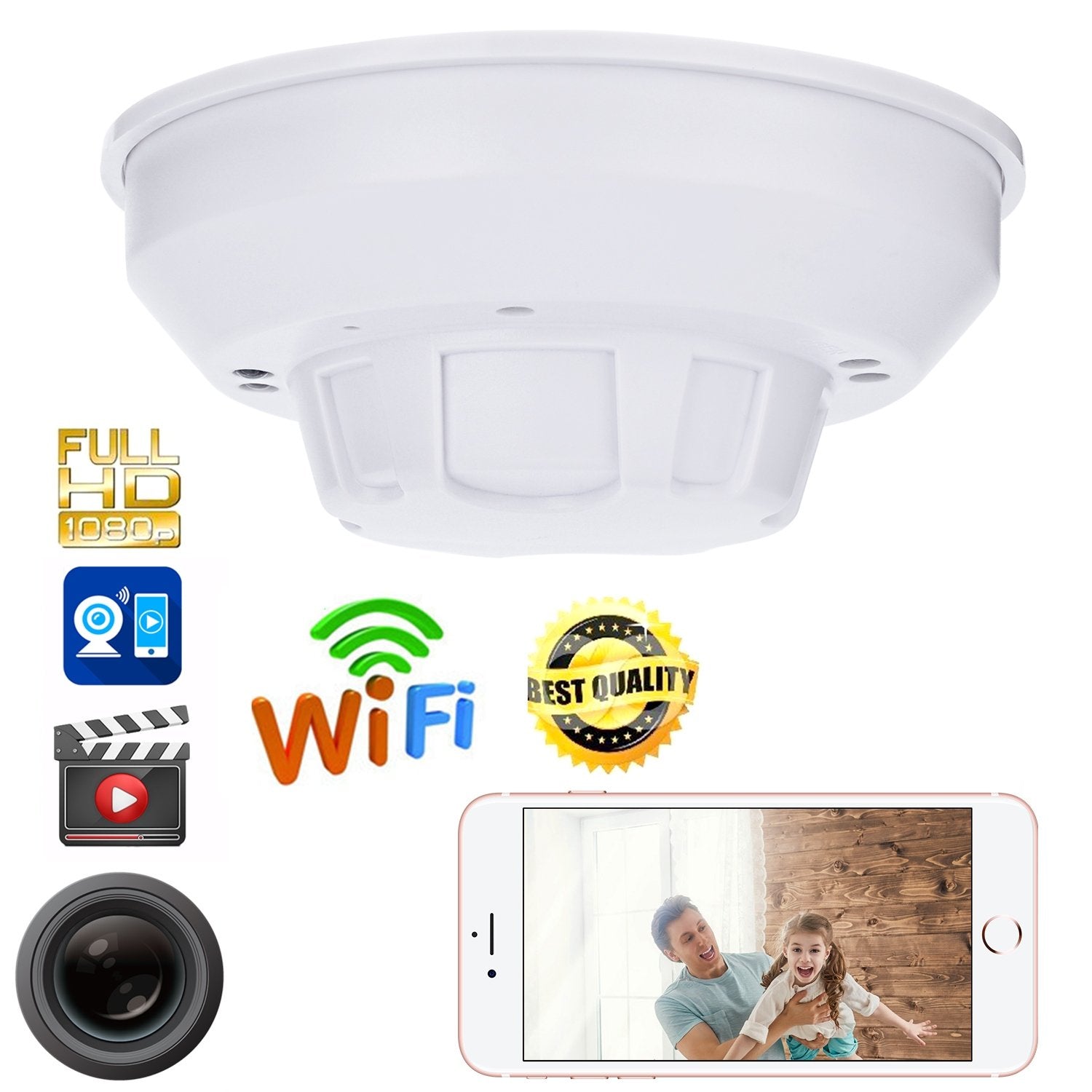 Wifi camera, mini smoke detector