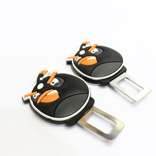 Custom seat belt warning canceler clips angry bird style- black