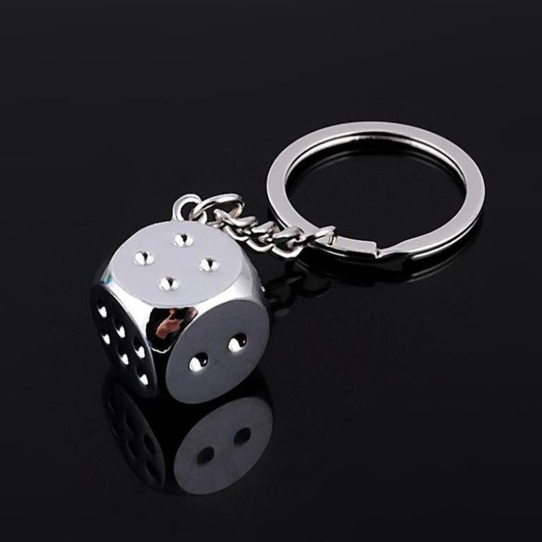 Dice key chain fashion gamble key chains
