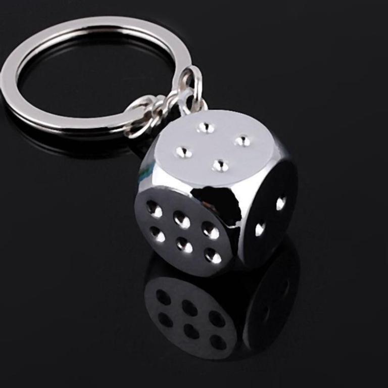 Dice key chain fashion gamble key chains