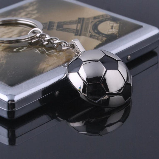 Half soccur football keychain