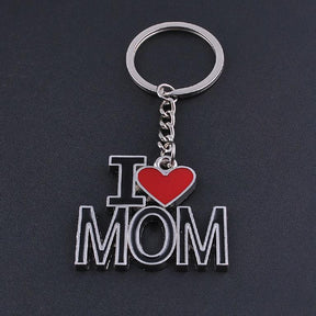 I love mom key chains fashion metal key rings