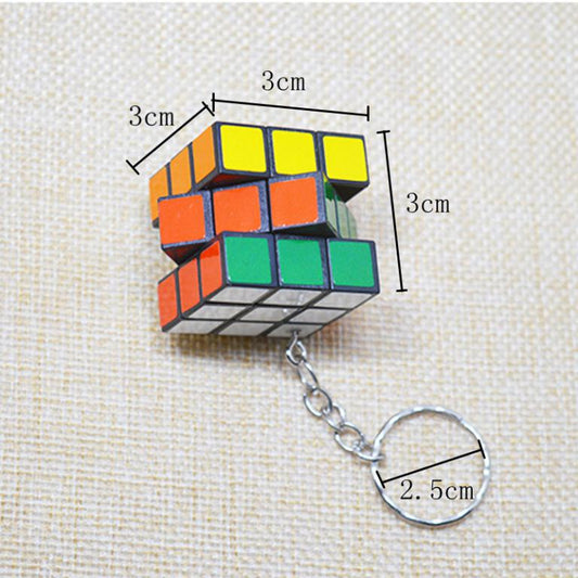 Small magic cube circle puzzle hanging pendant key
