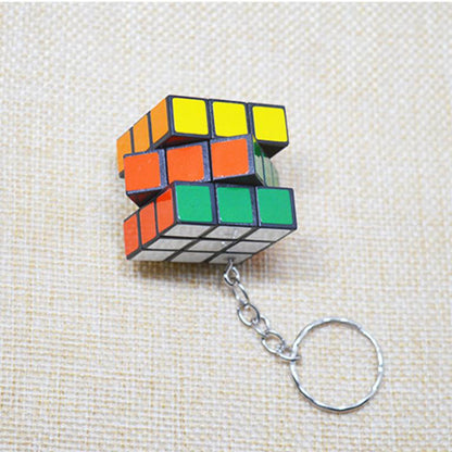 Small magic cube circle puzzle hanging pendant key