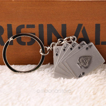 Fashion creative stylish poker key chain