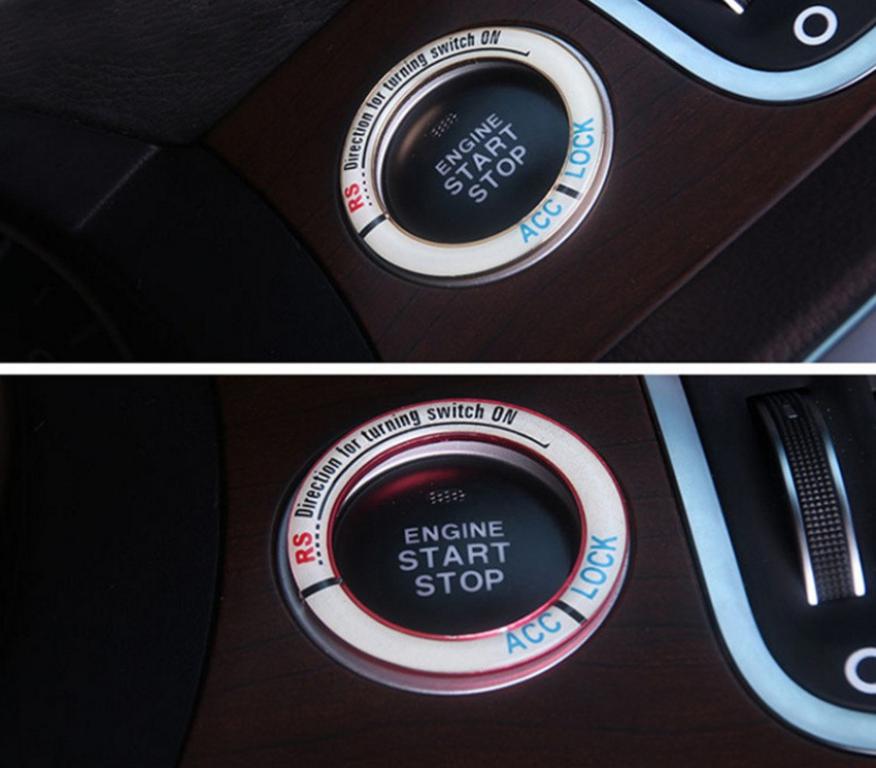 Luminous car engine start stop ignition