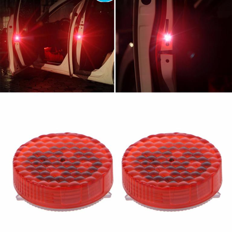 Waterproof wireless car door led safety warning light-pair