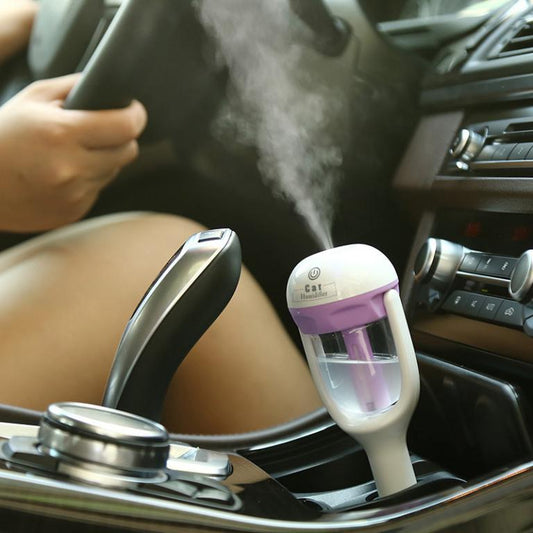Car air purifier, humidifier, aroma oil diffuser-air cleaner