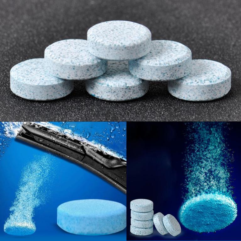 Pack of 2 car windshield glass washer cleaner tablet