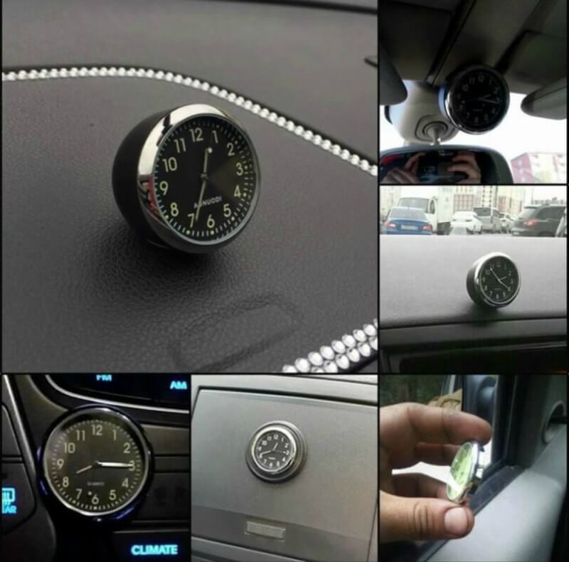 Car mini luminous quartz clock