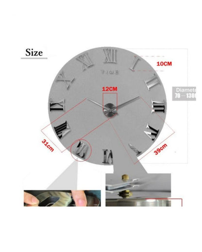 Acrylic roman wall clock - black