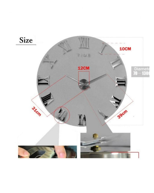Acrylic roman wall clock - black