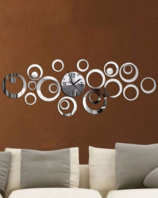  acrylic wall clock - silver