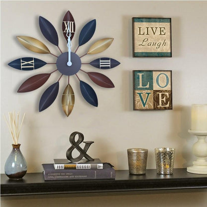 Antique petal wall clock - large