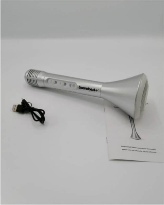Bluetooth karaoke mic with built in speeker- boom beatz