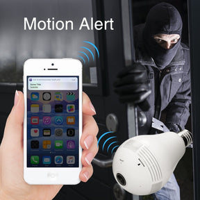 Led bulb cctv camera with motion detection