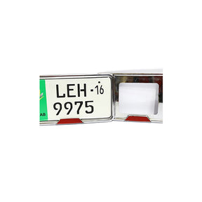 Number plate frame chrome