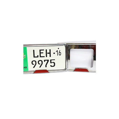 Number plate frame chrome