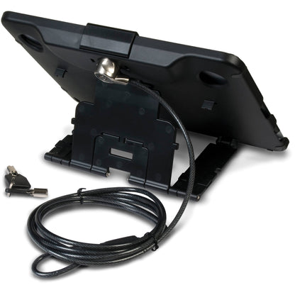 Aluminum laptop table & laptop security lock