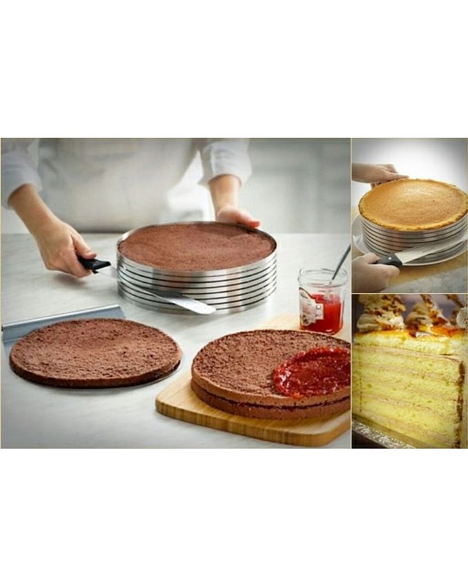 Cake slicer assistant slice cake ring adjustabl - big size