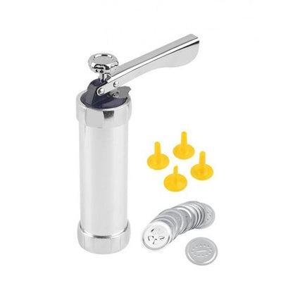 Cookie making press and decorator machine