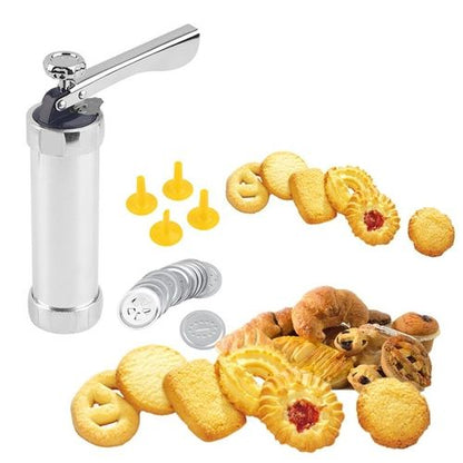 Cookie making press and decorator machine
