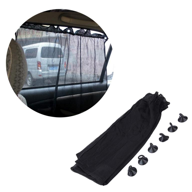 Pack of 4 curtains black, car sun shade side window curtain