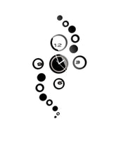Diy circle wall clock - black