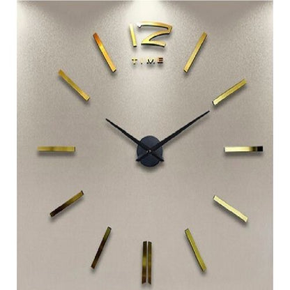 Diy wall clock - golden