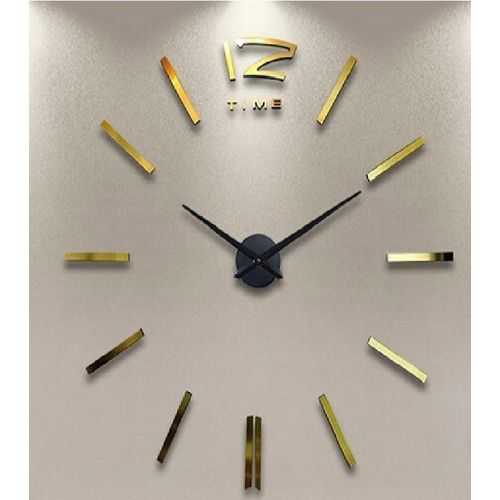 Diy wall clock - golden
