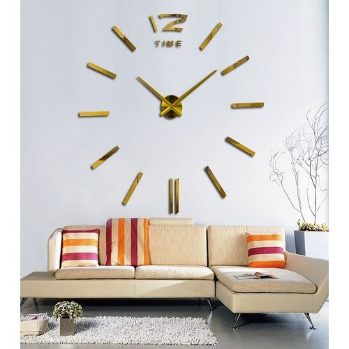 Diy wall clock - golden