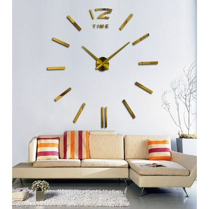 Diy wall clock - golden