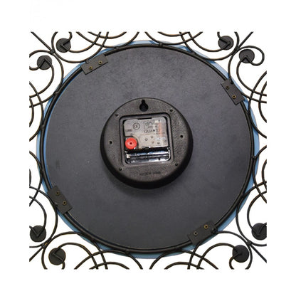 Diamante spiral wall clock flower shape