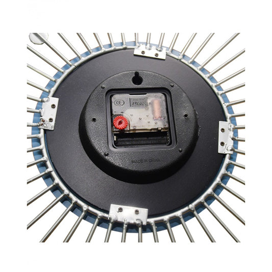 Diamante spiral wall clock flower shape